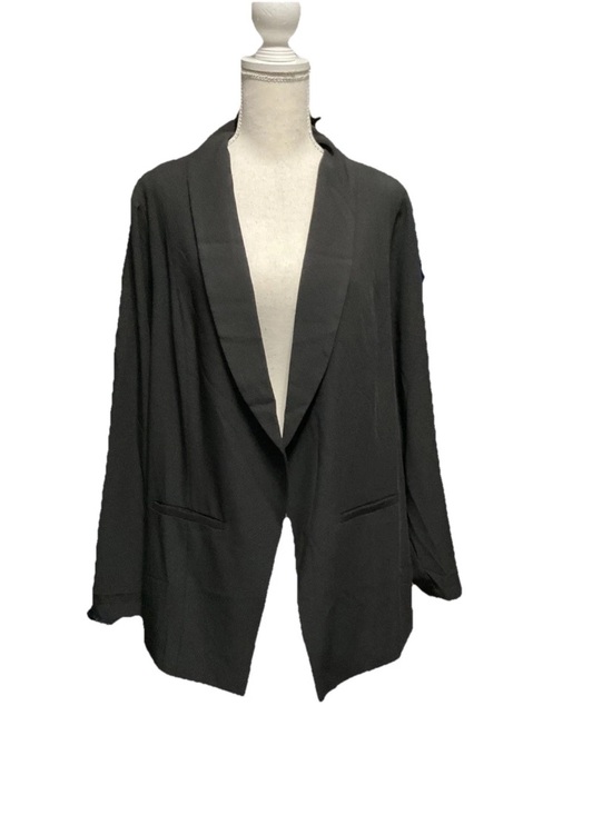 torrid Jackets & Blazers - torrid Black Open-Front Draped Blazer Size 2